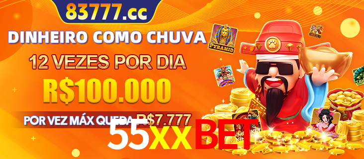 Banner do programa de recompensas Recomende para amigos do 55xxbet, detalhando os bônus por convidar amigos, com prêmios que chegam a R$288.888.